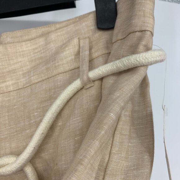 Anthropologie Elevenses Pants Split Wide Leg 100% Linen High Rise NWT - Picture 6 of 14